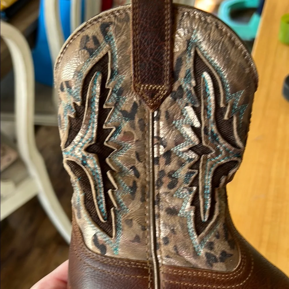 Ariat Brown and Patterned Western Boots